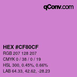 Color code: HEX #CF80CF | qconv.com