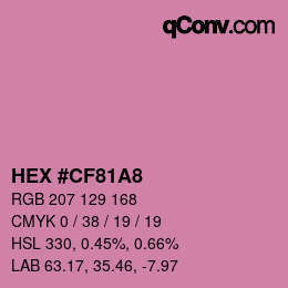 Color code: HEX #CF81A8 | qconv.com