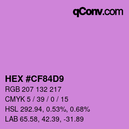 Color code: HEX #CF84D9 | qconv.com