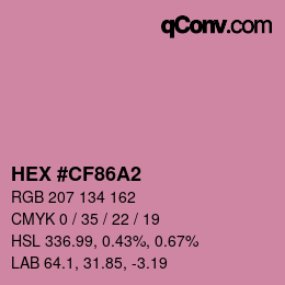 Color code: HEX #CF86A2 | qconv.com