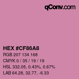Color code: HEX #CF86A8 | qconv.com