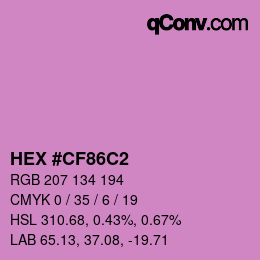 Color code: HEX #CF86C2 | qconv.com