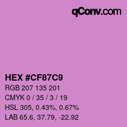 Color code: HEX #CF87C9 | qconv.com