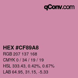 Color code: HEX #CF89A8 | qconv.com