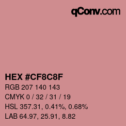 Color code: HEX #CF8C8F | qconv.com