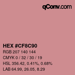 Color code: HEX #CF8C90 | qconv.com