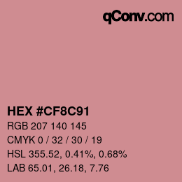 Color code: HEX #CF8C91 | qconv.com
