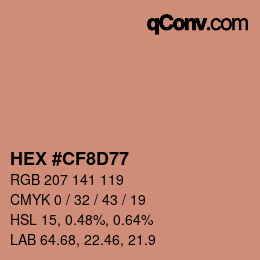 Color code: HEX #CF8D77 | qconv.com