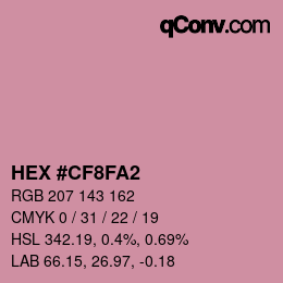 Color code: HEX #CF8FA2 | qconv.com