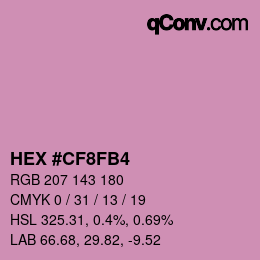 Color code: HEX #CF8FB4 | qconv.com