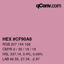 Color code: HEX #CF90A8 | qconv.com