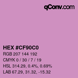 Color code: HEX #CF90C0 | qconv.com