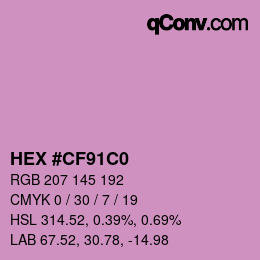Color code: HEX #CF91C0 | qconv.com