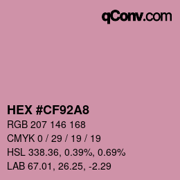 Color code: HEX #CF92A8 | qconv.com