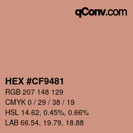 Color code: HEX #CF9481 | qconv.com