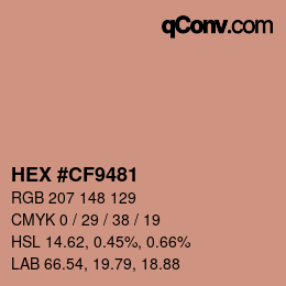 Color code: HEX #CF9481 | qconv.com