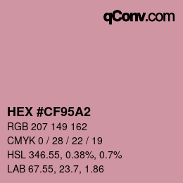 Color code: HEX #CF95A2 | qconv.com