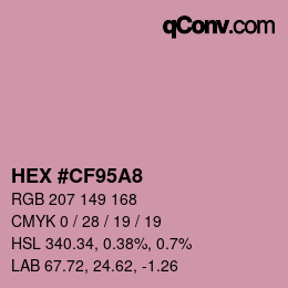 Color code: HEX #CF95A8 | qconv.com