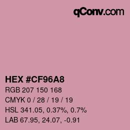Color code: HEX #CF96A8 | qconv.com