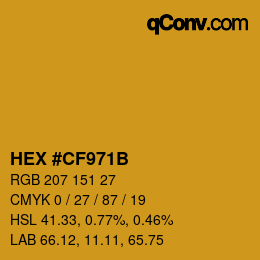 Color code: HEX #CF971B | qconv.com