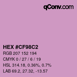 Color code: HEX #CF98C2 | qconv.com
