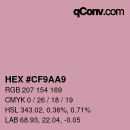 Color code: HEX #CF9AA9 | qconv.com