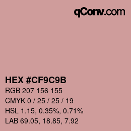 Color code: HEX #CF9C9B | qconv.com
