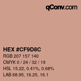 Color code: HEX #CF9D8C | qconv.com