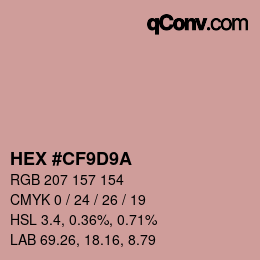 Color code: HEX #CF9D9A | qconv.com