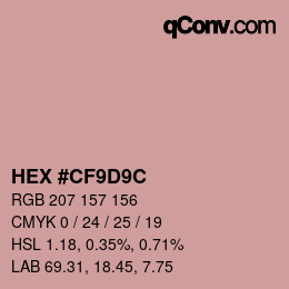 Color code: HEX #CF9D9C | qconv.com