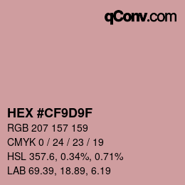 Color code: HEX #CF9D9F | qconv.com