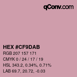 カラーコード: HEX #CF9DAB | qconv.com