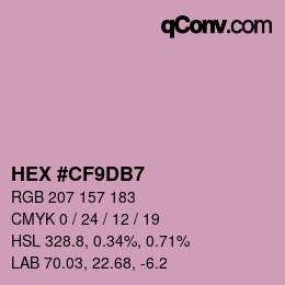 Color code: HEX #CF9DB7 | qconv.com