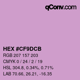 Color code: HEX #CF9DCB | qconv.com