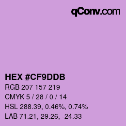 カラーコード: HEX #CF9DDB | qconv.com