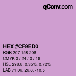 Color code: HEX #CF9ED0 | qconv.com