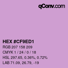 Farbcode: HEX #CF9ED1 | qconv.com