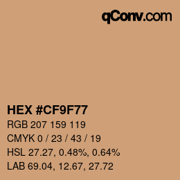 Color code: HEX #CF9F77 | qconv.com
