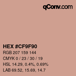 カラーコード: HEX #CF9F90 | qconv.com