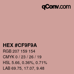 Color code: HEX #CF9F9A | qconv.com