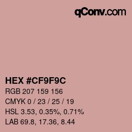 Color code: HEX #CF9F9C | qconv.com