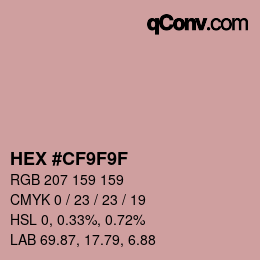 Farbcode: HEX #CF9F9F | qconv.com