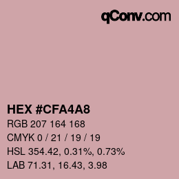 Color code: HEX #CFA4A8 | qconv.com