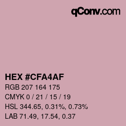 Color code: HEX #CFA4AF | qconv.com