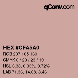 颜色代码: HEX #CFA5A0 | qconv.com