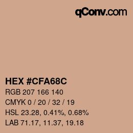 Código de color: HEX #CFA68C | qconv.com