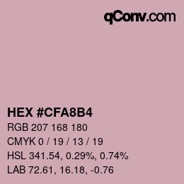 Código de color: HEX #CFA8B4 | qconv.com