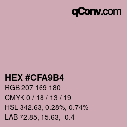カラーコード: HEX #CFA9B4 | qconv.com