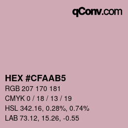 カラーコード: HEX #CFAAB5 | qconv.com