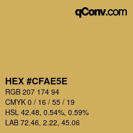 Código de color: HEX #CFAE5E | qconv.com